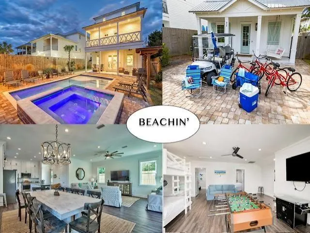 Beachin'-Crystal Beach-Private Pool+Spa Destin